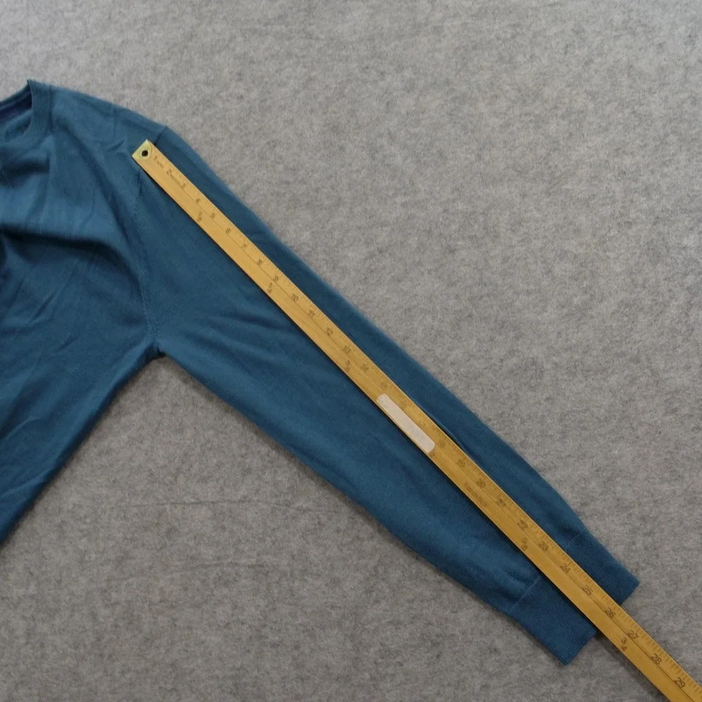 Banana Republic Sweater Mens Extra Large Green Crew Neck Merino Wool Pullover